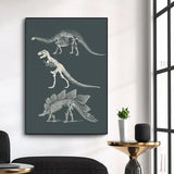 Vintage Dinosaur Chart Posters