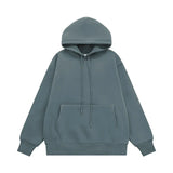 Sudadera con capucha gruesa de color liso