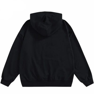 Eyes Print Hip Hop Black Hoodie