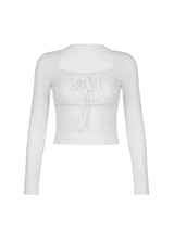 Coquette Bow Ruched Crop Top