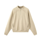 Zip-up Solid Color Winter Sweatshirt