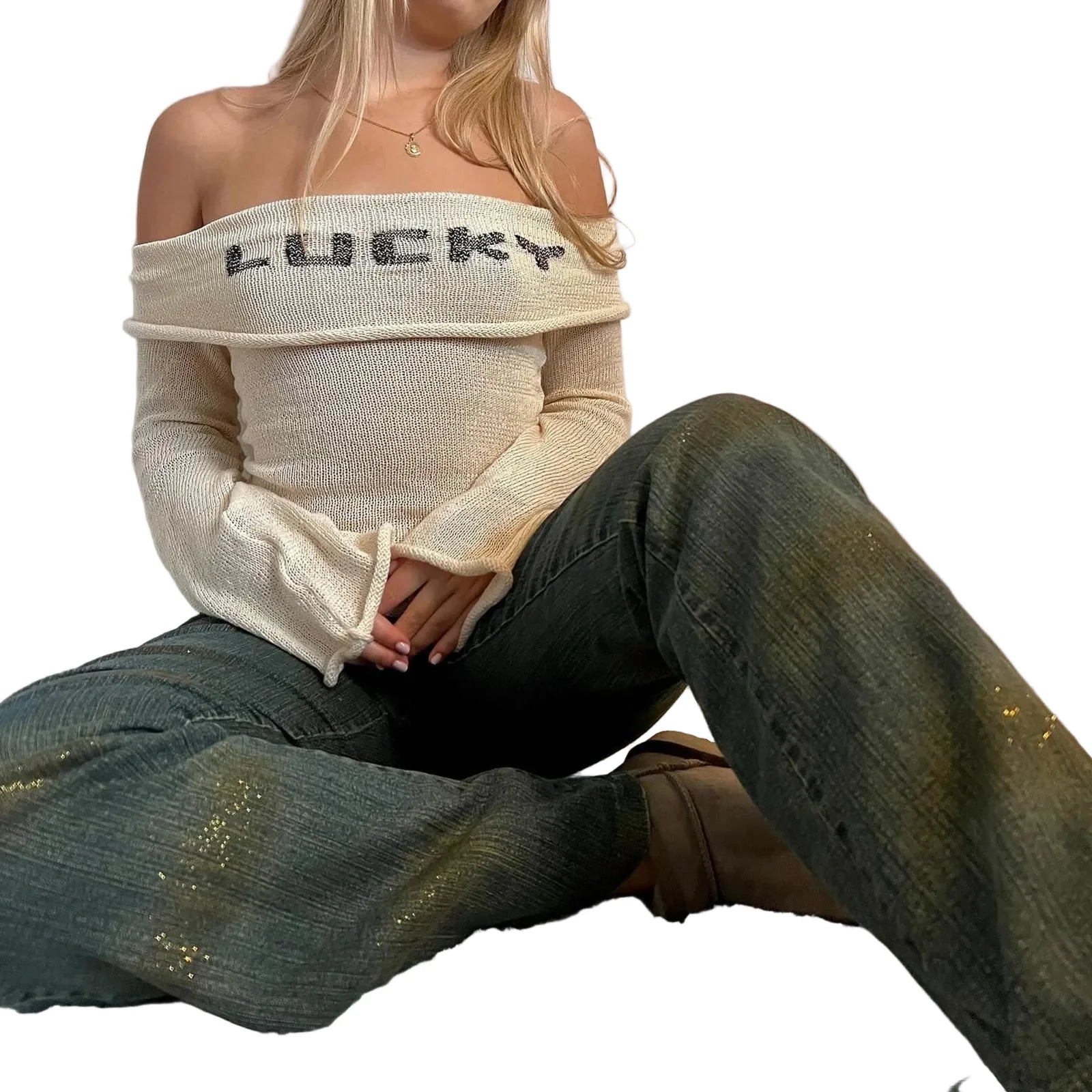 Coquette Core Slash Neck Bow Top