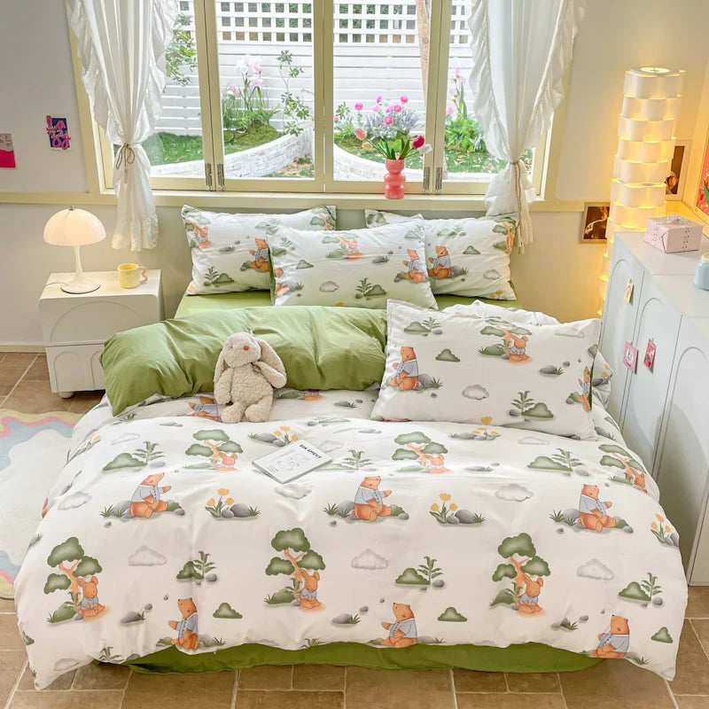Nordic Striped Simple Style Cotton Bedding Set