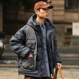 White Duck Down Winter Hooded Puffer Jacket