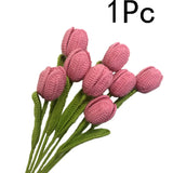 Gestrickter Rosen-Tulpen-Blumenstrauß für Hochzeiten