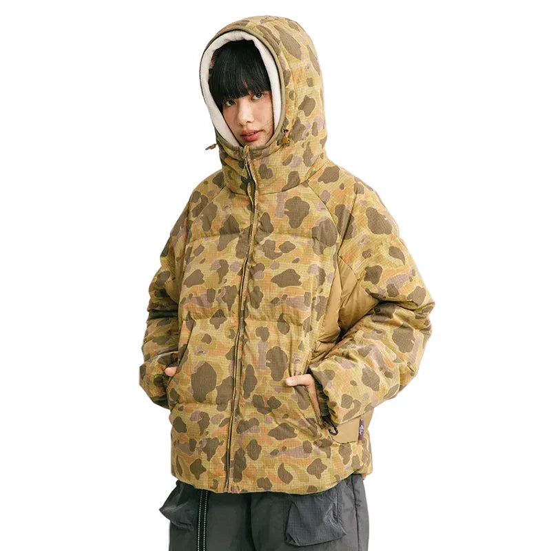 Camouflage Hooded Puffer Jacket