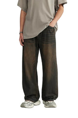 Washed Straight Leg Jeans