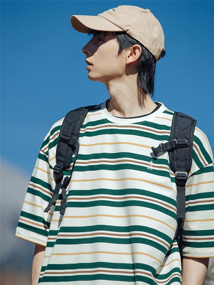 Y2K Oversized Striped Tee