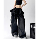 Patchwork Black Cargo Pants