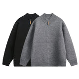Vintage Loose Knitted Zipper Cardigan
