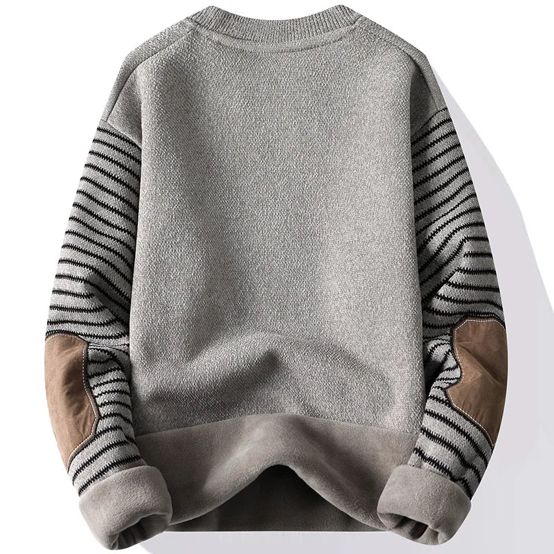 Striped Long Sleeves Patchwork Sweater