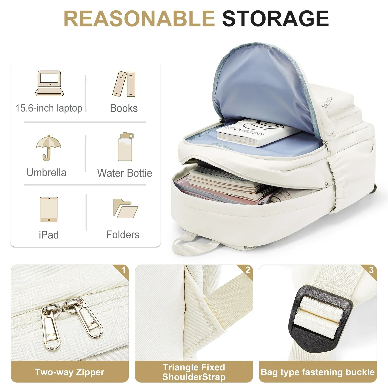 Elegant Large School Backpack