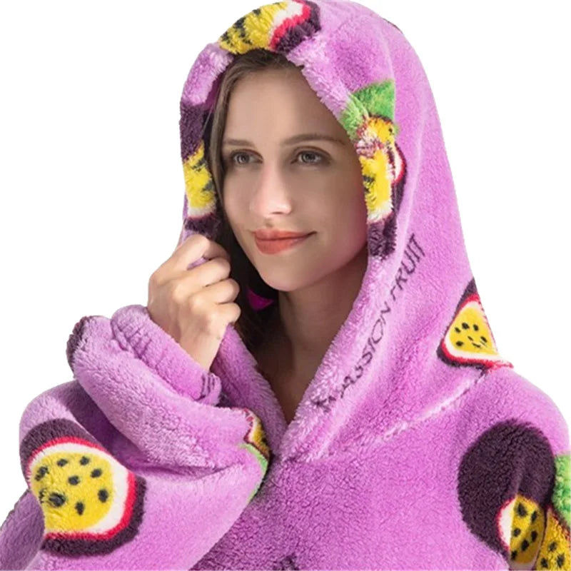 Family Oversize Sherpa Blanket Hoodie