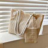 Knitted Rope Handle Shoulder Bag
