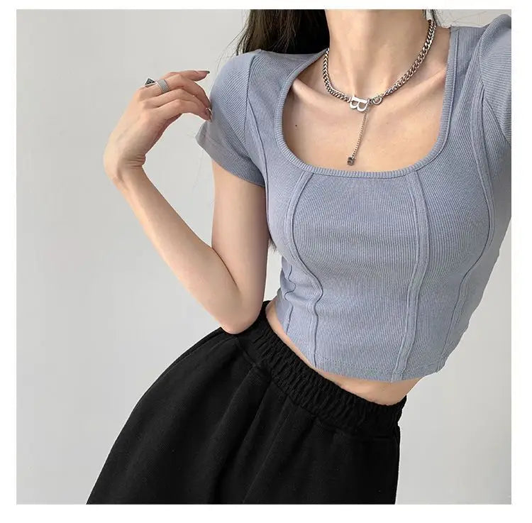 Spicy Desire Pure Cotton Slim Fit Crop Top
