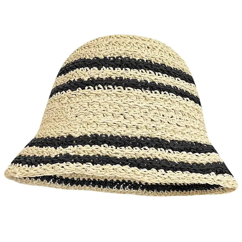 Strip Sunshade Bucket Hat