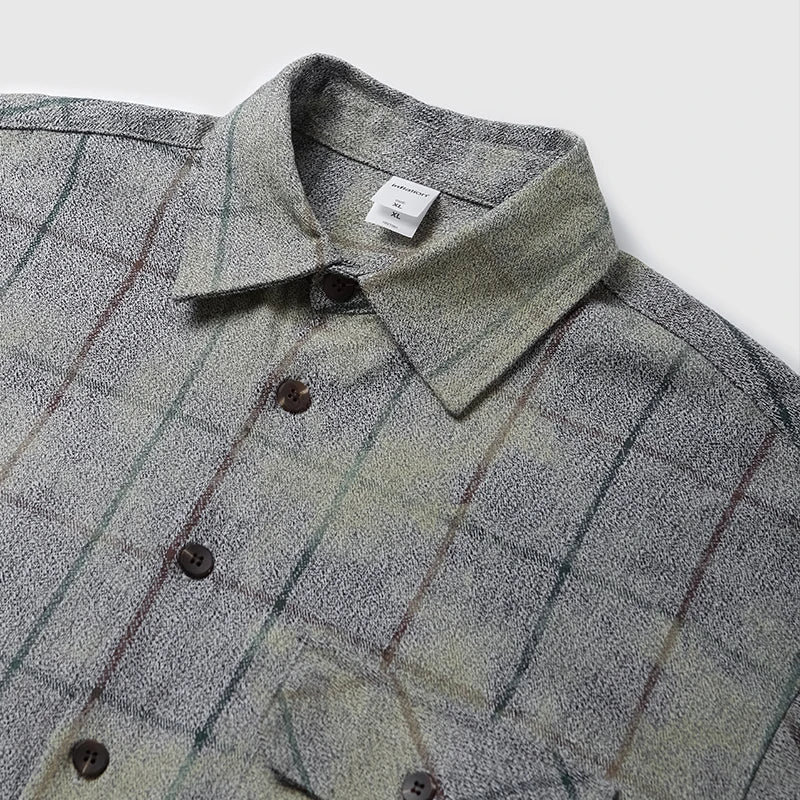Y2k Plaid Oversized Long-Sleeved Shirt
