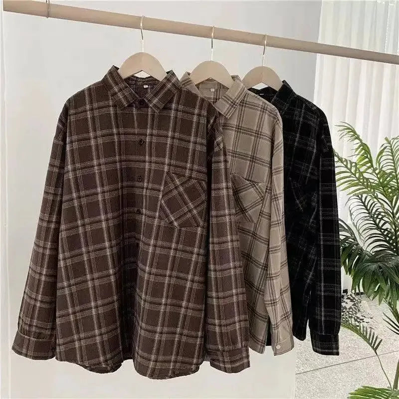 Plaid Shirt Women Long Sleeve