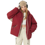 Women's Edgy Red Puffer Jacket