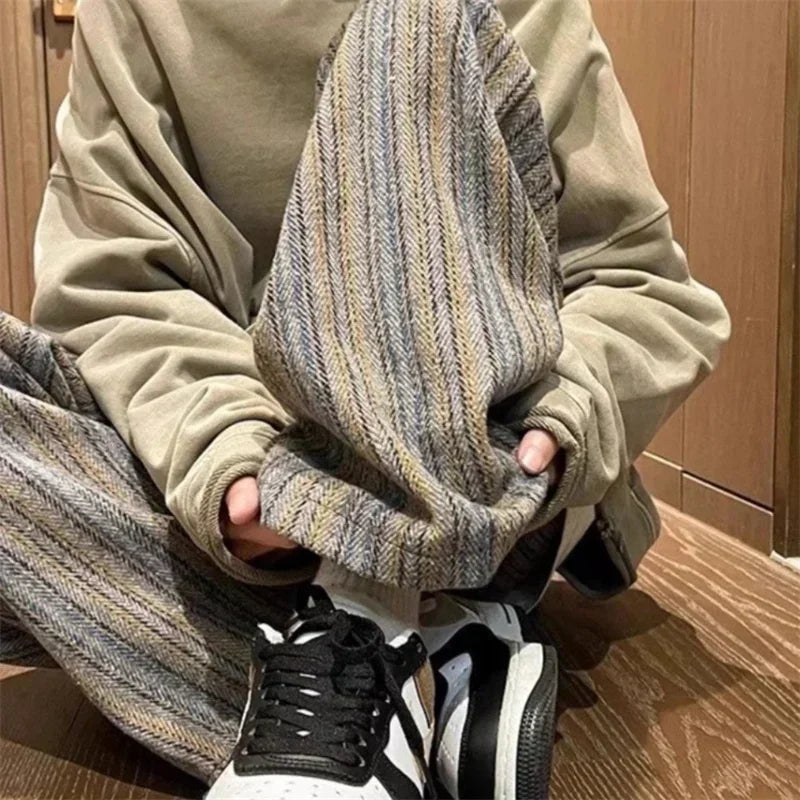 Comfy Woolen Straight Leg Pants