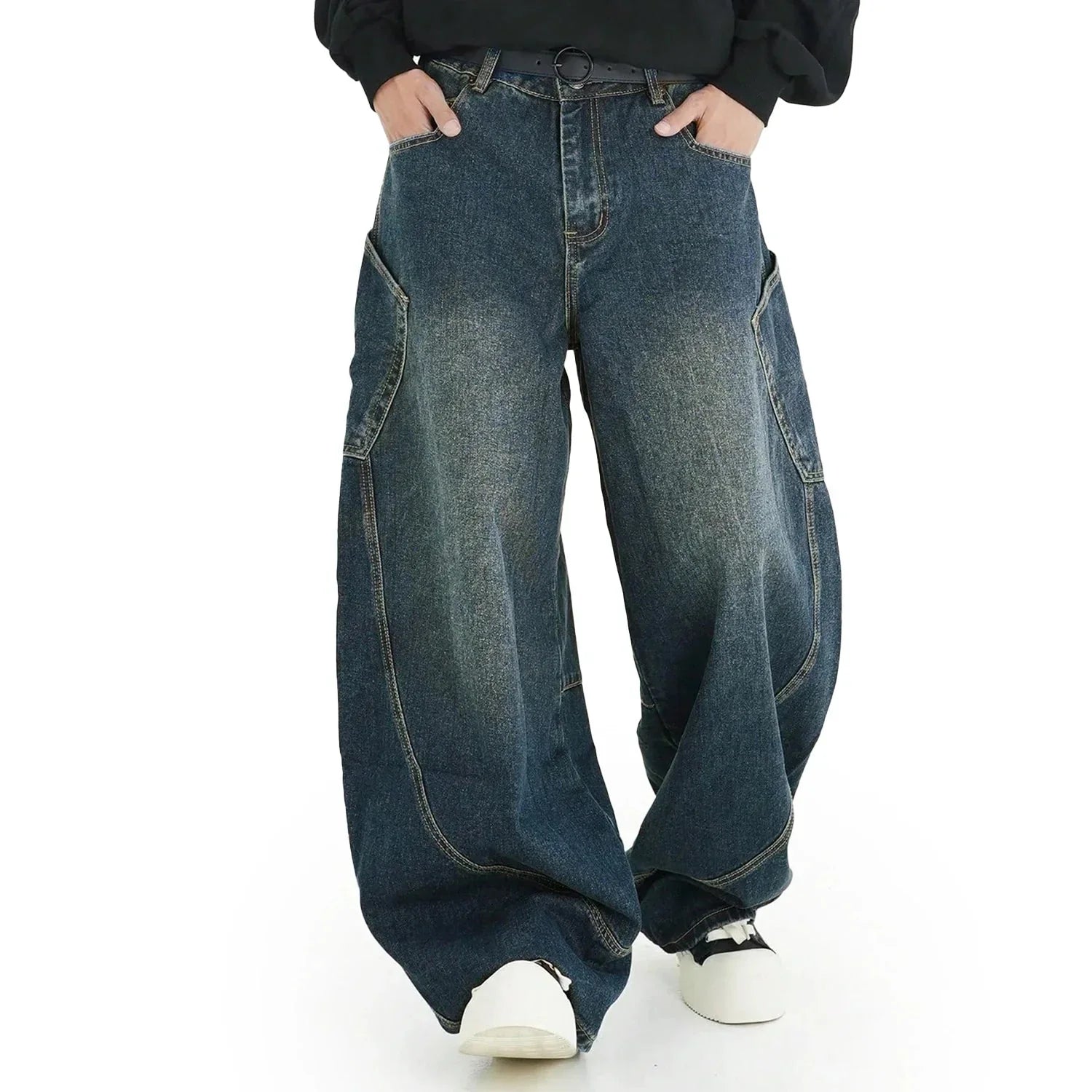 Vintage Washed Denim Lazy Boy Jeans