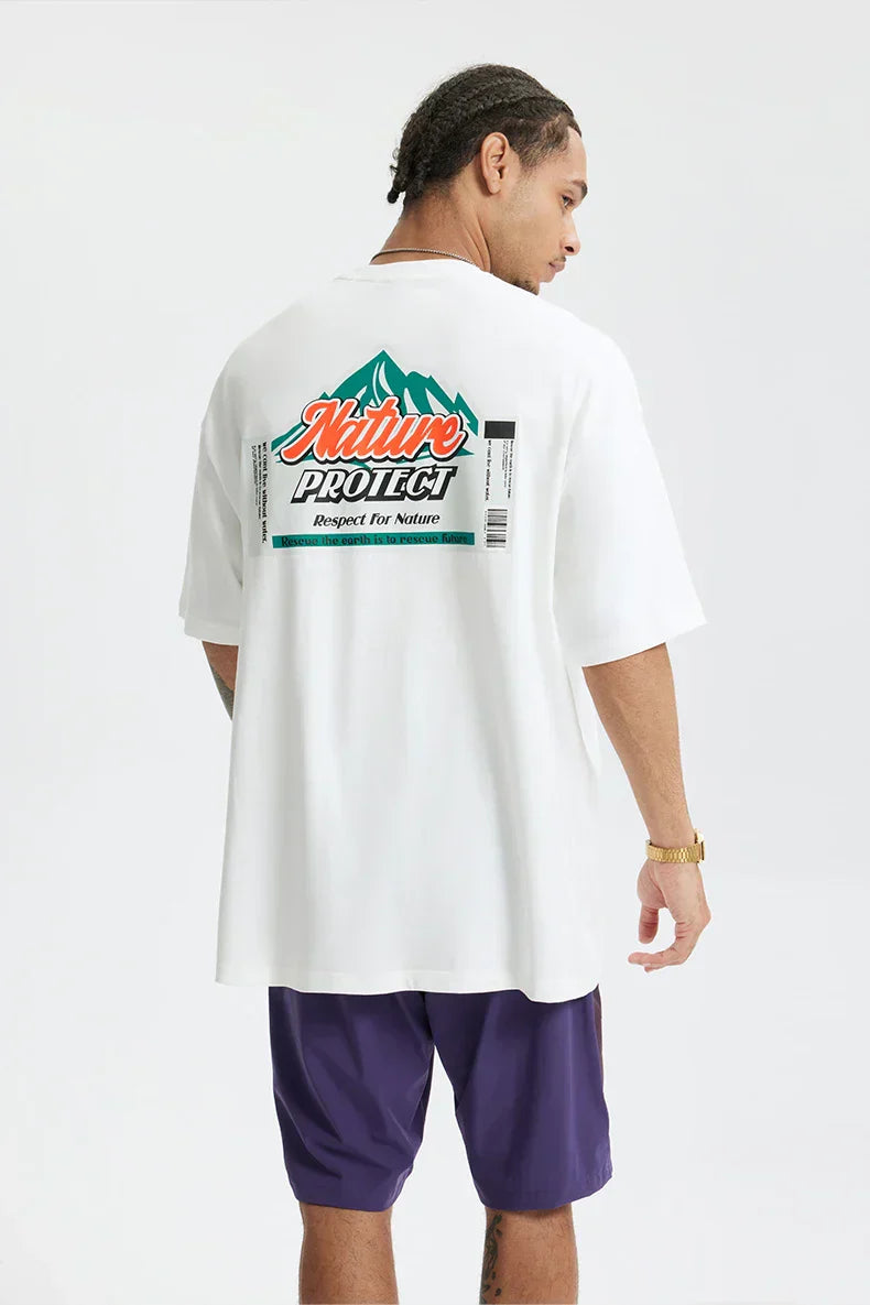 Nature Print Mountain T-Shirt