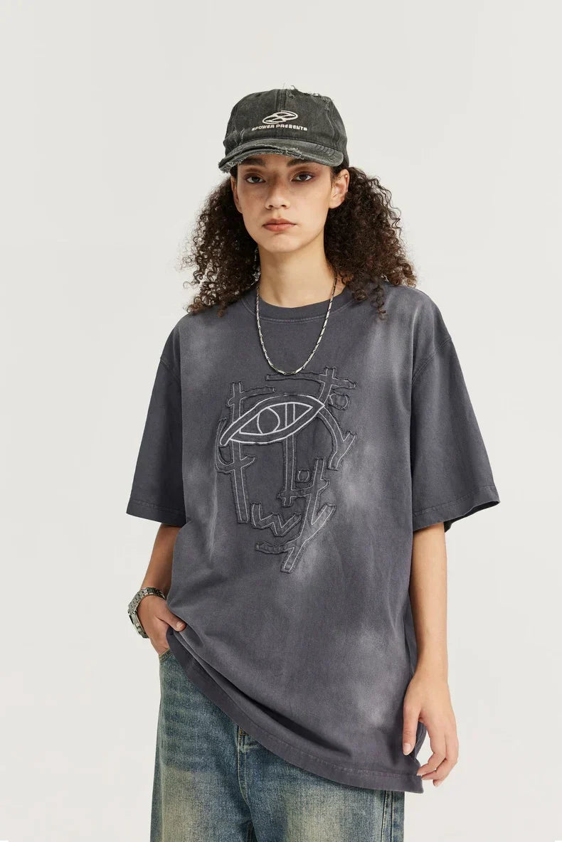 Washed Texture Y2K T-Shirt