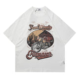 Oversize Vintage Landscape Printed T-Shirt
