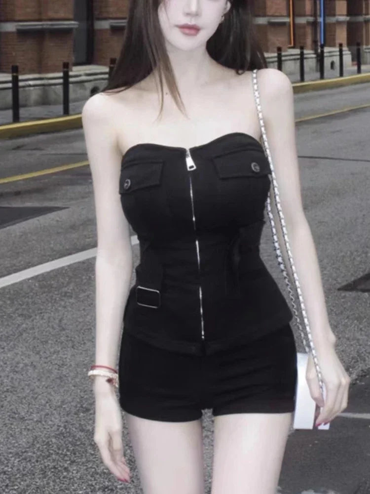 Y2K Baddie Top & Skirt Two Piece Set