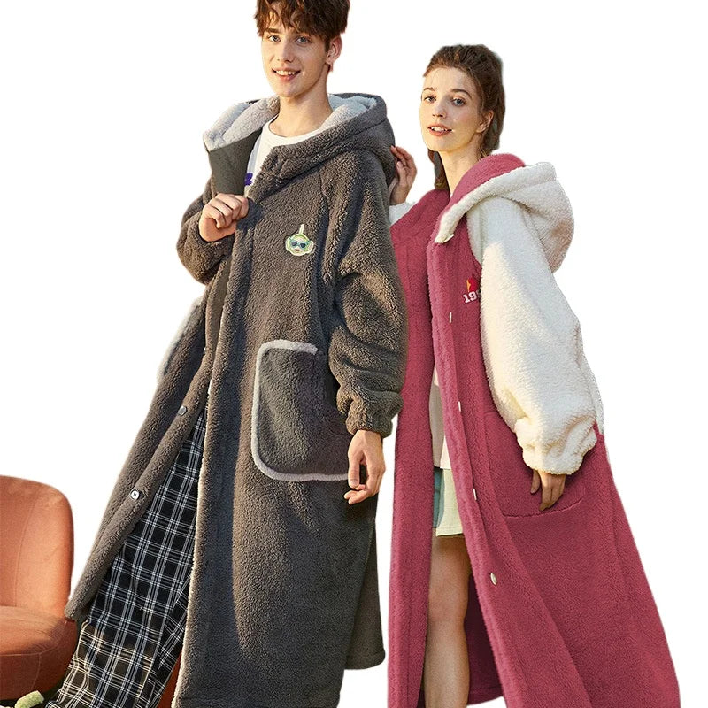 Pijama Grueso de Otoño e Invierno para Pareja
