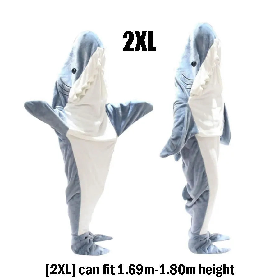 Cartoon Shark Blanket Hoodie