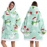 Strawberry Printed Oversized Blanket Hoodie
