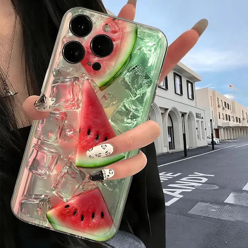 Summer Fresh Iced Watermelon iPhone Cases