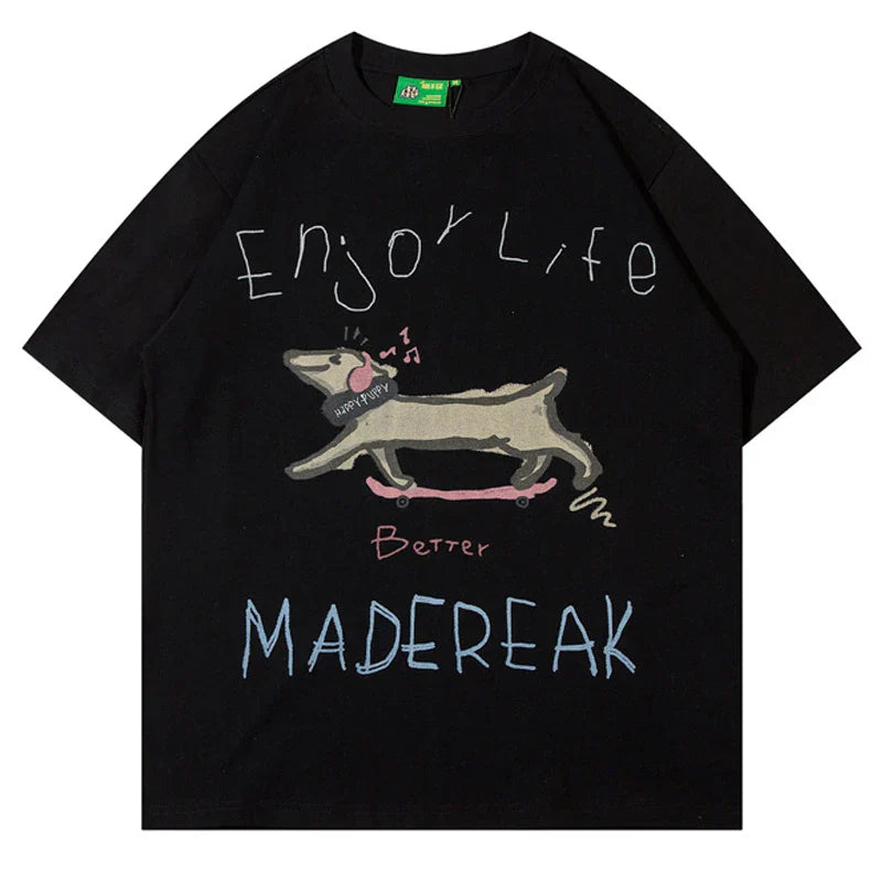 Creative Dog Graffiti T-Shirt