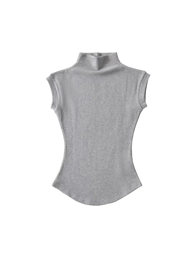 Summer Turtleneck Sleeveless T-Shirts