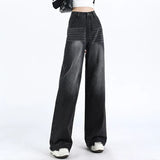 Vintage High Waist Thicken Wide Jeans