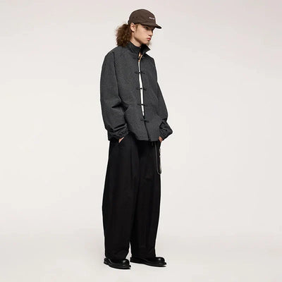 Weite japanische Cargo-Hose mit weitem Bein