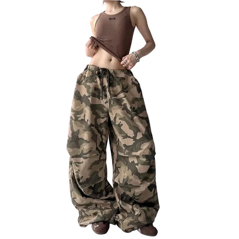 Camo Vintage Wide Leg Cargo Pants
