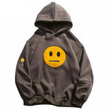 Basic Color Smiley Face Hoodie