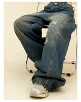 Y2k Ripped Retro Wide Leg Jeans
