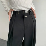 Soft Boy Black Straight Leg High Waist Pants