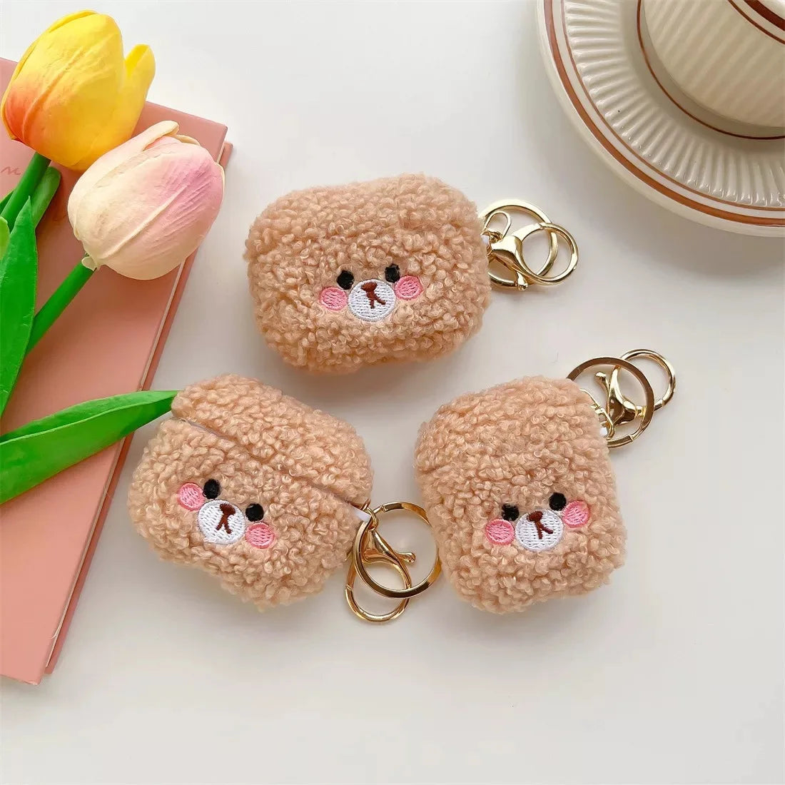 Cute Teddy Bear Airpods Cases