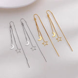 Vintage Silver Star Moon Earrings