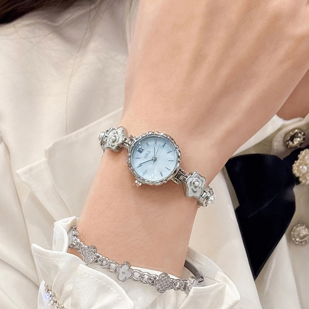 Luxury Exquisite Flower Chain Strap Watch