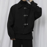 Black Korean Style Minimal Jacket