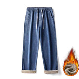 Gemütliche Winter-Fleece-Weite Jeans