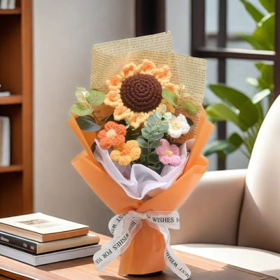 Ramo de Ganchillo Hecho a Mano Girasol
