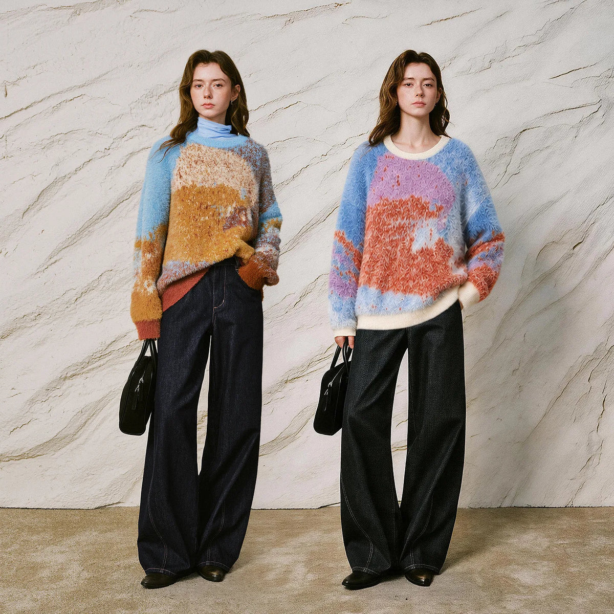 Min Fur Gradient Sweater