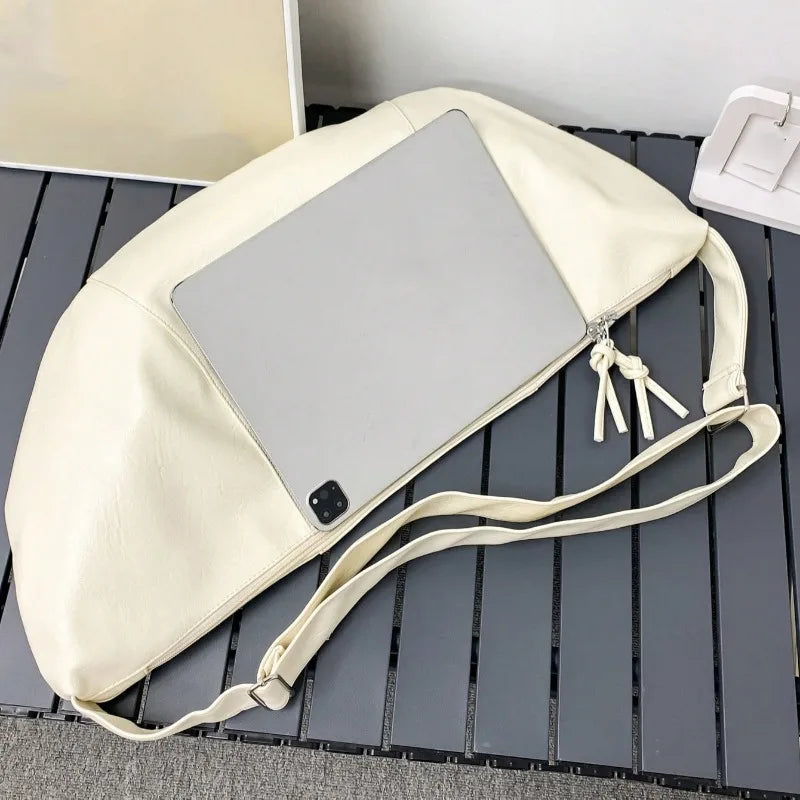 Y2K Dumpling Shaped PU Leather Crossbody Bag
