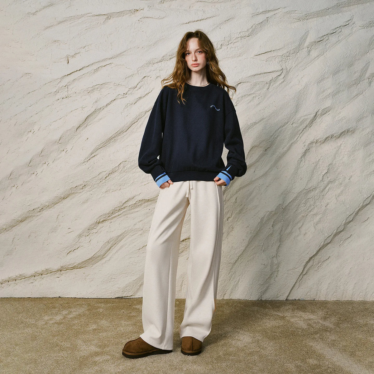 Dropped Shoulder Fleece Sweatshirt